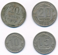 Szovjetunió 1930-1940. 10k-20k (4xklf) Közte 1930. 20k Ag T:2,2-
Soviet Union 1930-1940. 10 Kopeks - 20 Kopeks (4xdiff)  - Sin Clasificación