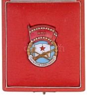 ~1959. 'MHS Tartalékos Tiszti Tagozat' Zománcozott Fém Jelvény Eredeti Tokban (41x31mm) T:1- - Unclassified