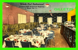 RICHMOND, VA - WHITE OWL RESTAURANT, DINING ROOM - TRAVEL IN 1952 - MELLINGER STUDIOS - - Richmond