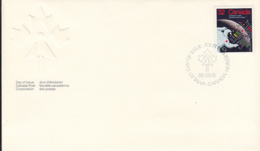 7697FM- CANADIANS IN SPACE, COSMOS, COVER FDC, 1985, CANADA - América Del Norte