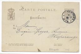 LUXEMBOURG - 1880 - CP ENTIER POSTAL Avec REPIQUAGE PRIVE De La LIBRAIRIE De V.BÜCK Au DOS ! => HESPERANGE - Enteros Postales