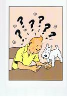 CPM Tintin Ne Déchiffre Pas Un Document - Hergé