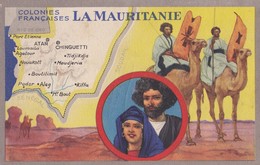 Carte Vers 1920 Les Colonies Françaises : LA MAURITANIE (publicité Lion Noir) - Mauretanien