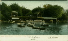 NEW YORK - BOAT HOUSE - CENTRAL PARK - MAILED TO ITALY - 1900s (BG7376) - Central Park