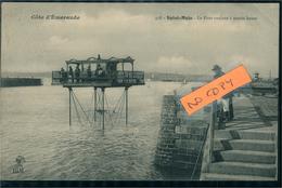 Bretagne Saint Malo  Le Pont Roulant à Marée Haute Côte D'Emeraude  Ed HLM Carte Pionnière 1904 Petit Pli - Bretagne