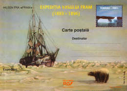 Romania - Postal Stationery Postcard Unused,2001(115) - Expedition Fram Ship To The North Pole 1893 - 1896 - Expediciones árticas