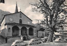 0984" BARDONECCHIA-(TORINO)  FRAZIONE MELEZET -PIAZZA DELLA CHIESA" CART. ILL. AUTO ANNI /50 - Panoramische Zichten, Meerdere Zichten