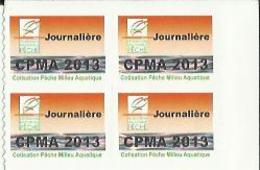 Taxe Piscicole ( CPMA ) Journalière 2013 - Bloc De 4 Timbres Vierges - Pesca