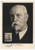 TCHECOSLOVAQUIE - Carte Maximum - Président T.G. Masaryk - 1947 - Briefe U. Dokumente