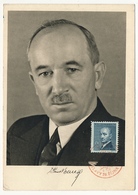 TCHECOSLOVAQUIE - Carte Maximum - Président Eduard BENES - 1948 - Briefe U. Dokumente
