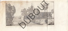 Originele Kopergravure Kasteel Van RIVIREN 18de Eeuw  (J192) - Historische Dokumente