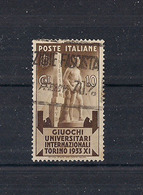 REGNO D'ITALIA 1933 GIOCHI UNIVERSITARI INTERNAZIONALI SASS. 341 USATO VF - Gebraucht