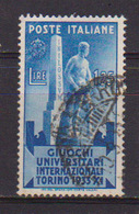 REGNO D'ITALIA 1933 GIOCHI UNIVERSITARI INTERNAZIONALI SASS. 344 USATO VF - Gebraucht