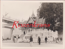 Originele Foto Expo 1958 58 Wereldtentoonstelling Paviljoen Van Thailand Pavillon De Thailande Wandelbrug Passerelle - Feiern, Ereignisse