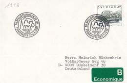 84819- HJO PHILATELIC CLUB SPECIAL POSTMARK ON COVER, VINTAGE CAR STAMP, 1992, SWEDEN - Lettres & Documents