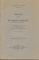 Brochure: Discours De M. Marcel Poignard à La Mémoire Des Avocats (Cour De Paris) Morts Pour La France 1946 - Rechts