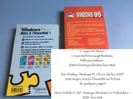 Windows : 2 Livres (L’essentiel-Windows 95) & 1 Revue  (Micro Hebdo) - Informatik