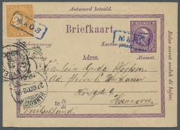 Niederländisch-Indien - Ganzsachen: 1900, Postkarte Wertstempel Wilhelm III., 5 Cent., Frageteil Der - Sonstige & Ohne Zuordnung