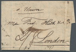 Neusüdwales: 1840, Gefalteter Brief (rechts Entlang Faltlinie Aufgebrochen) Von Sydney Nach London. - Briefe U. Dokumente