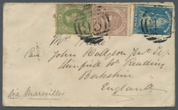 Victoria: 1860, Damenbrief Aus Ararat / Victoria Nach Berkshire/England über Suez Und Marseille. Rei - Storia Postale