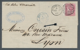 Mauritius: 1881, 17 Cents. Victoria Als Einzelfrankatur Auf Briefhülle Von Mauritius über Aden Und M - Mauricio (...-1967)