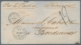 Französisch-Guyana: 1860, Envelope With Double Circle "CAYENNE - GUYANE FRANCAIS" Sent "Par Le Packe - Briefe U. Dokumente