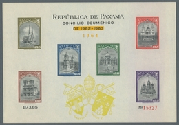 Panama: 1964, "Vatican Council, Greenish-yellow Overprint", MNH Souvenir Sheet In Very Good Conditio - Panamá