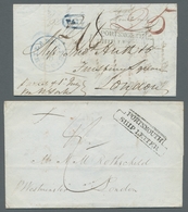 Vereinigte Staaten Von Amerika - Vorphila / Stampless Covers: 1836-37, Zwei Briefe, Einer Mit Vollst - …-1845 Prefilatelia