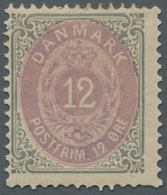 Dänemark: 1875-1903, Freimarken `Ziffern Im Rahmen', 25 Werte Ungebraucht, Davon 23 Mit Falz, Zwei W - Usado