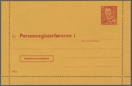 Dänemark - Ganzsachen: 1953-1967, Vier Seltene Kartenbriefe Für Geburtsanzeigen An Den Gemeindepfarr - Ganzsachen