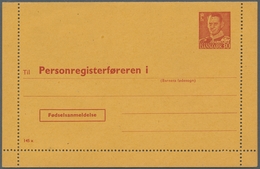 Dänemark - Ganzsachen: 1953-1967, Vier Seltene Kartenbriefe Für Geburtsanzeigen An Den Gemeindepfarr - Enteros Postales