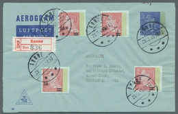 Dänemark - Ganzsachen: 1965, Luftpostfaltbrief Frederik IX. Mit Aufdruck "80" Auf 60 Öre, Echt Gelau - Ganzsachen