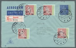 Dänemark - Ganzsachen: 1965, Luftpostfaltbrief Frederik IX. Mit Aufdruck "80" Auf 60 Öre, Echt Gelau - Postal Stationery