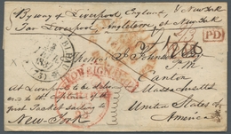 Frankreich - Vorphila: 1837, Brief Mit Komplettem Inhalt Aus Fontainebleau Nach Canton/Missisippi, ü - 1849-1876: Periodo Clásico