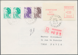 Frankreich - Automatenmarken: 1970, Montgeron "SA 00001", 0.30fr. Type 2 In Combination With 2x0.20f - Sonstige & Ohne Zuordnung