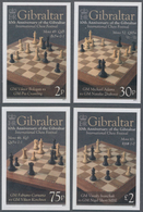 Gibraltar: 2012. Complete Set (4 Values) "10th International Chess Festival Of Gibraltar" In IMPERFO - Gibilterra