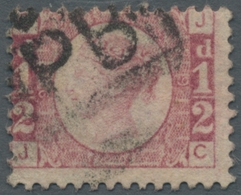 Großbritannien: 1870, Queen Victoria, 1/2 Penny Rose-red With The Rarest Plate Number "9", Cancelled - Sonstige & Ohne Zuordnung
