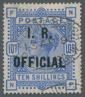 Großbritannien - Dienstmarken: 1885, "10 Sh. Ultramarine", Extremely Colorfresh Value With Clear GLA - Dienstmarken