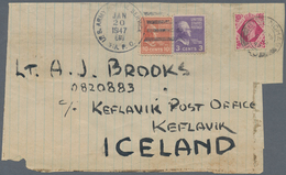 Island: 1947, Parcel Front GB To Iceland. GB 8d Cancelled By Cds " BIRMINGHAM 6 JA 47 " For Rate To - Altri & Non Classificati