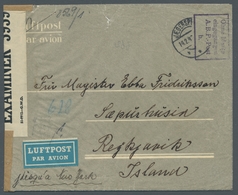Island - Besonderheiten: 1942, Brief Aus Jaegerspris/Dänemark Nach Island, Wegen Der US-Besetzung Is - Sonstige & Ohne Zuordnung