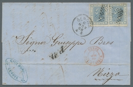 Italien: 1867-1869, Engroslot Von Fünfzehn Briefen, Jeweils Frankiert Mit Zweimal Italien 20 Cent. ( - Storia Postale