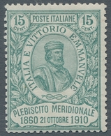 Italien: 1910, "Garibaldi", Mint Hinged Set In Very Good Condition, Mi. 350,--. ÷ 1910, "Garibaldi", - Marcofilía