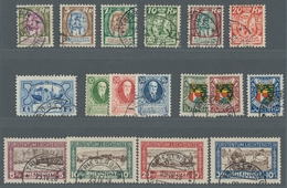 Liechtenstein: 1924 - 1928, Freimarken Und Sondersätze, Jeweils In Tadelloser Erhaltung, Einzig Die - Used Stamps