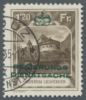 Liechtenstein - Dienstmarken: 1932, Freimarke 1.20 Fr. Mit Aufdruck; Zähnung 11 1/2. Tadelloses Exem - Oficial