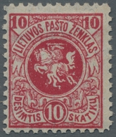 Litauen: 1919, 10-30 Sk Complete Set Unused, In Preserved Condition. ÷ 1919, 10-30 Sk Kompletter Sat - Lithuania