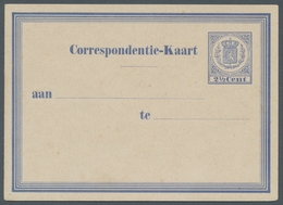 Niederlande - Ganzsachen: 1870, Essay Für Inlandspostkarte 2 1/2 Cents In Blau. Wertstempel Ist Wapp - Material Postal