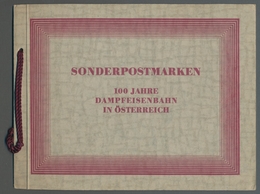 Österreich: 1937, "100 Jahre österr. Eisenbahn", Offizielles Sonderheft Mit Kordellbindung Und Der A - Briefe U. Dokumente