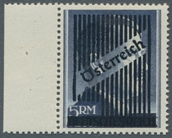 Österreich: 1945, "2 Bis 5 RM Aufdruck Mit PLF Gitterstab Angesetzt", Postfrische Randwerte In Tadel - Covers & Documents