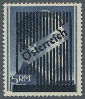 Österreich: 1945, "2 Bis 5 Mk. Aufdruck Mit PLF Langes H Und Zusätzlich Gitterstab Angesetzt", Postf - Briefe U. Dokumente