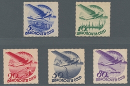 Sowjetunion: 1934, "10 Years Aviation", Mint Hinged Set With Delicate Unfolding, Mi. For MNH 600,--. - Nuovi